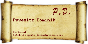 Pavesitz Dominik névjegykártya