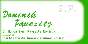 dominik pavesitz business card